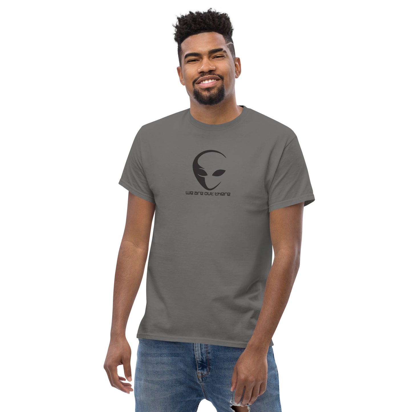 Alien head we are out there classic tee