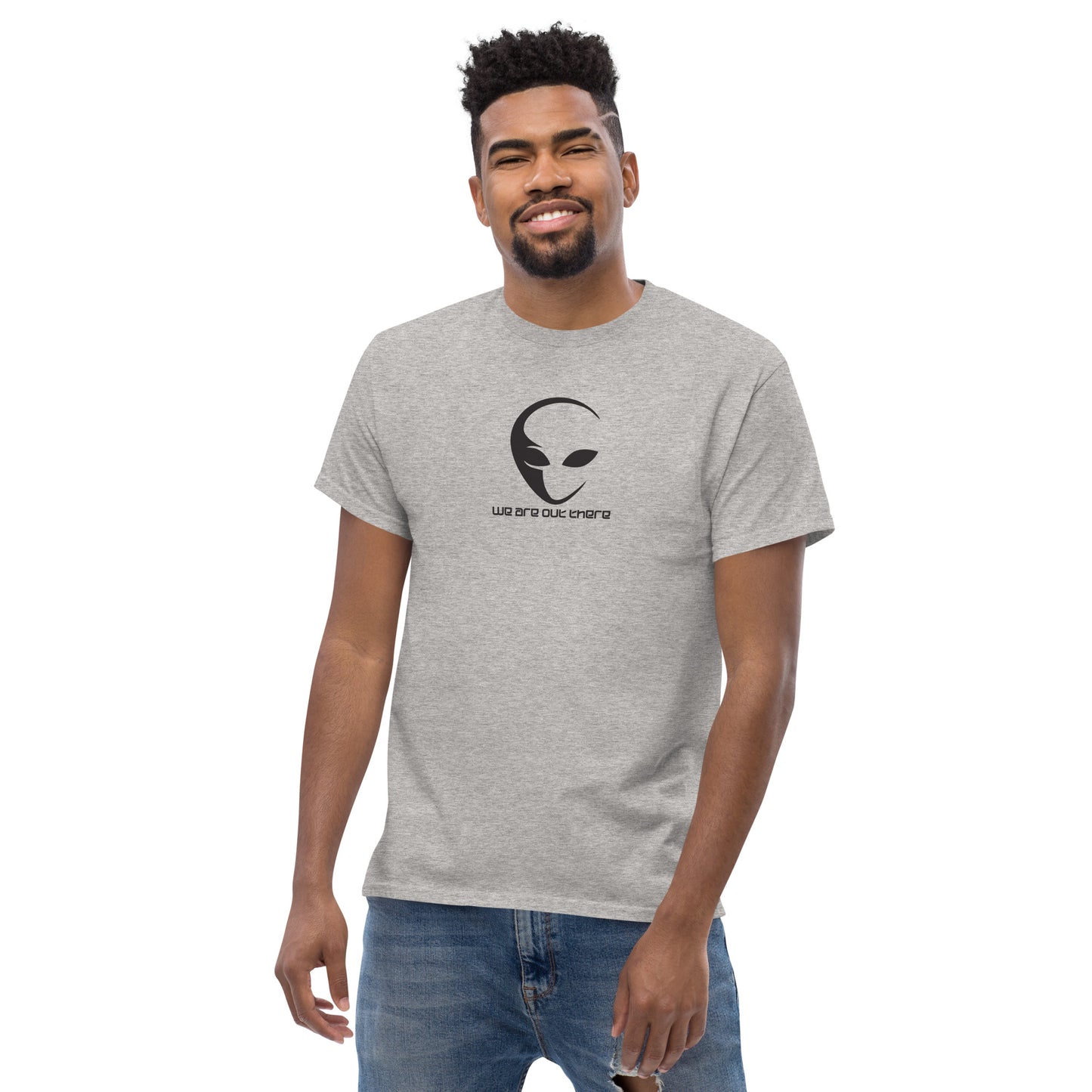 Alien head we are out there classic tee