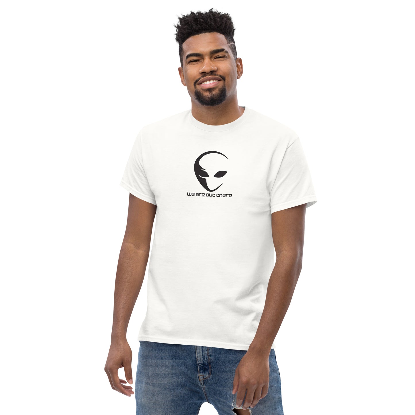 Alien head we are out there classic tee