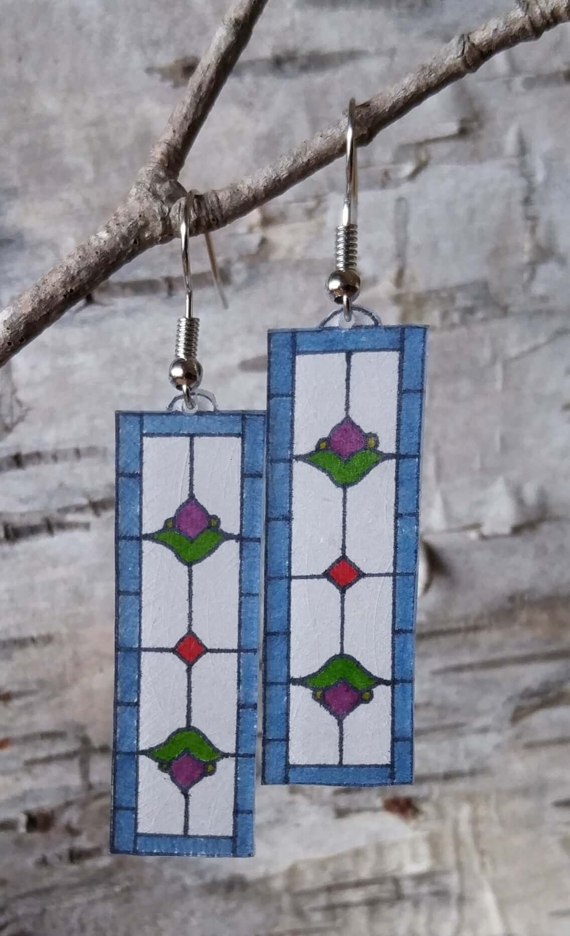 Stained Glass look Earrings