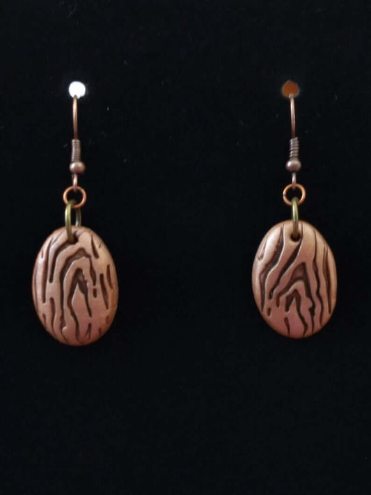 Wood Look Dangle Earrings